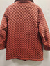 亦朵今年流行菱形格棉服中長(cháng)款棉襖女士保暖外套冬季 暗橘色 XL 曬單實(shí)拍圖