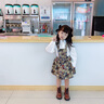 FNJ KIDS童裝女童連衣裙春秋季新款洋氣兒童裙子女寶寶公主裙兩件套 公主裙套裝卡其（現(xiàn)貨直發(fā)） 120 (建議身高110-120cm) 曬單實拍圖