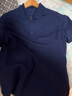 布先生T恤春夏短袖polo衫翻領(lǐng)純色男裝衣服 男士中年休閑打底AT11260 深皇家藍 XL (180) 曬單實(shí)拍圖