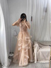 弗依郝成人禮服女18嵗禮服學生蓬蓬裙2025新款宴會氣質(zhì)輕奢小眾高端設(shè)計 卡其色長款（香檳色） L 曬單實拍圖