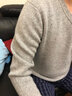 恒源祥男士加厚款羊毛衫基本款純色打底毛衣男新款羊毛衣100%羊毛爸爸裝 Y0185淺灰 加厚 L 170 曬單實拍圖