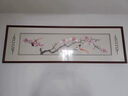 云儒唐樊 蘇繡成品掛畫(huà)真絲紗床頭客廳裝飾畫(huà)入戶(hù)玄關(guān)背景墻墻畫(huà)手工刺繡畫(huà)中國(guó)風(fēng)軟裝喬遷開(kāi)業(yè)賀禮高端禮品 壽鳥(niǎo)玉蘭 裝框50*155cm 曬單實(shí)拍圖