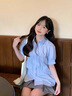 蝶嬌諾（DIEJIAONUO）連衣裙女裝夏天2024年新款韓版學院風JK制服純欲多巴胺穿搭甜辣妹 上衣+裙子 M 曬單實拍圖