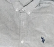 U.S. POLO ASSN.短袖襯衫男夏季純棉商務(wù)休閑寬松免燙男士上衣襯衣灰色XL 曬單實拍圖