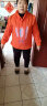 莎妮朵罗大码女装女宽松春秋装新品显瘦款休闲连帽遮肚子印花棉卫衣16285 三叶图（橙色） 4XL建议160-180斤穿着 实拍图
