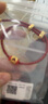 中國黃金（CHINA GOLD）黃金字母轉運珠足金手鏈手串女款情侶DIY手繩紅繩送女友生日禮物 字母Y/約0.53g 曬單實(shí)拍圖