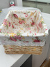 卡蔓派手工藤編田園竹籃子收納籃草編布藝廚房藤條桌面收納筐置物筐藤編 原色37*28*16cm 曬單實(shí)拍圖