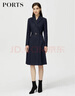PORTS寶姿秋冬新品女裝長(cháng)袖中長(cháng)連衣裙ALM9N013LCF030 丈青-1 XS (2) 曬單實(shí)拍圖