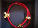 周鼎生珠寶小老鼠金鼠黃金轉運珠手鏈女999足金生肖鼠年屬鼠本命年手繩 紅皮繩開(kāi)運鼠約1.3-1.5g 曬單實(shí)拍圖