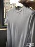 春夏男士雙絲光棉小高領(lǐng)純色修身中領(lǐng)短袖T恤半高領(lǐng)簡(jiǎn)約打底衫潮 白色 3XL 推薦155-170斤 曬單實(shí)拍圖