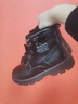 冬季馬丁靴男英倫風(fēng)高幫防水皮靴中筒加絨保暖棉鞋男士短靴雪地靴 Y522-1加絨黑色 40 曬單實(shí)拍圖