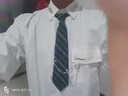 霖孝 學(xué)院風(fēng)dk制服白襯衫男長(cháng)袖痞帥秋季休閑港風(fēng)日系情侶襯衣畢業(yè)季 白色長(cháng)手袖（襯衣+領(lǐng)帶+鏈條） XL 曬單實(shí)拍圖