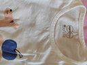 aqpa婴儿内衣套装夏季纯棉宝宝空调衣服薄款分体短袖短裤【配汗巾】 白底粉骆驼 110cm 实拍图