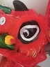 允騰小孩舞獅頭獅子舞獅兒童舞獅子表演舞獅子頭玩具醒獅道具全套 6寸版紅色獅+尾巴 曬單實(shí)拍圖
