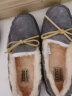OZZEG澳洲豆豆鞋女冬季加绒保暖真皮棉鞋羊皮毛一体毛毛厚底防滑孕妇鞋 灰色 39 实拍图