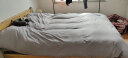曼克顿（MANKEDUN）悦柔水洗棉四件套120g加厚磨毛耐用纯色轻绣床单被套床上三套件 双拼-雾霾灰 特殊1.5m床适用/被套1.8*2.2m 实拍图