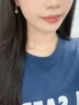 中國黃金（CHINA GOLD）交織四葉草黃金耳環(huán)女足金耳飾品七夕情人節(jié)禮物送女友老婆情人 交織四葉草耳環(huán) 曬單實拍圖