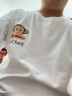 大嘴猴（paul frank）短袖t恤男2024夏季潮牌简约印花宽松男装t恤纯棉重磅240g白色L 实拍图
