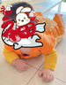 馨嫚玥嬰兒爬行服夏季拖地寶寶爬爬服小孩子擦地板服連體衣拖布拖把服 橘色9分褲+護肘 100cm (建議身高85-95cm) 曬單實拍圖