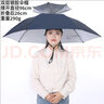 頭戴式傘帽三折疊大號晴雨兩用帽子傘釣魚(yú)傘戶(hù)外太陽(yáng)傘采茶攝影傘 高密銀膠特大外銀色直徑106cm 曬單實(shí)拍圖