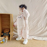 班喜迪嬰兒衣服秋冬裝嬰幼兒連體衣寶寶加絨夾棉外出服冬季保暖哈衣棉服 粉色 90cm 曬單實(shí)拍圖