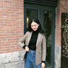 蔻伊婭格子小西裝外套2025女秋冬新款百搭韓版西服時尚修身上衣女裝 咖啡色西裝 S 曬單實拍圖