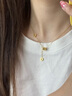 中國黃金（CHINA GOLD）小蠻腰吊墜黃金項鏈女款足金5G套鏈情人生日送女友38婦女節禮物 【京速達】約5.7g 小蠻腰項鏈 曬單實(shí)拍圖