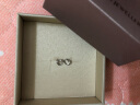 六福珠宝娉婷系列Pt990心思铂金耳钉心形耳饰  计价 HIP50007 约1.43克 实拍图