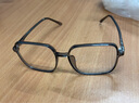 依視路（ESSILOR）鉆晶膜御A4防藍光膜巖近視眼鏡片男女眼鏡框多款可選配膜致 鈦架-全框-2018-黑色 鏡框+防藍光鉆晶A4 1.60依視路非球面鏡片 曬單實(shí)拍圖