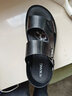 奧康涼鞋男2025夏季新款男士休閑商務(wù)沙灘鞋兩穿涼拖鞋真皮中年爸爸鞋 黑色 40 曬單實(shí)拍圖