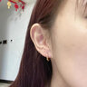 穆西卡 S999足銀圓形耳環(huán)男女士通用小耳圈光面圓圈耳飾 金色小耳圈 16MM 曬單實拍圖