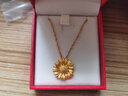 微奢妙珠 3D硬金黃金向日葵吊墜掛件太陽(yáng)花墜子999足金向陽(yáng)花項鏈女款禮物 小號向日葵吊墜約1.6克不含項鏈 曬單實(shí)拍圖