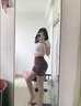 KEJIMITAO歐美ins蜜桃臀健身短褲女運(yùn)動三分褲歐美瑜伽短褲高彈緊身褲夏 深棕 S 曬單實(shí)拍圖