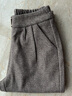 木榮毛呢哈倫褲女秋冬2025新款松緊職業(yè)百搭小腳褲冬加絨顯瘦休閑褲 灰色加絨 M 曬單實(shí)拍圖