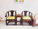 木中央 紅木家具 印尼黑酸枝(學(xué)名:闊葉黃檀)中式椅子皇宮椅 圈椅三件套 明式實(shí)木太師椅休閑桌椅 皇宮圈椅三件套 曬單實(shí)拍圖