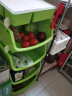 百露带储物盒厨房置物架储物架收纳架加厚款可放置干货水果蔬菜置物架 绿色四层带盒 实拍图