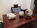 聚善緣 天然玉石平安扣擺件 高檔琺瑯彩 客廳家居裝飾品 喬遷新居禮品 DS富貴超大號長38寬14.5高47厘米 曬單實(shí)拍圖