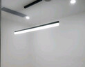 慧卓燈飾 led辦公室長條吊燈造型創(chuàng)意個性工作室條形燈飾超市會議室燈 黑色-120CM+LED中性光 25W 曬單實拍圖