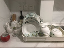 樸圖（PUTU）景德鎮(zhèn)骨瓷餐具套裝輕奢高檔中式陶瓷碗盤喬遷禮品 千里江山30頭【4人豪華套】 曬單實(shí)拍圖