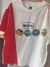 MQD男女童短袖T恤纯棉夏季新款中大儿童拼接洋气 中国红 150cm 实拍图