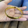 BUKKEHAVE金包銀鐲子復(fù)古百福開口金手環(huán)實心999黃金手鐲女送媽媽來圖定制 貴妃光面開口金手鐲    重約25克 曬單實拍圖