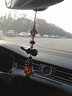 木菩印象汽車(chē)掛件男士女士木質(zhì)車(chē)內吊飾后視鏡車(chē)載飾品平安檔位綠檀香木 平安如意款咖色流蘇【黑檀款式】 曬單實(shí)拍圖