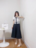 佰藍(lán)嬌兩件套裝女2025夏季新款時尚洋氣質(zhì)小香風(fēng)連衣裙半身裙子夏天 白色 M 曬單實(shí)拍圖