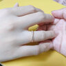花影（HUAYING）莫比烏斯18K金情侶戒指男女士活口對(duì)戒七夕情人節(jié)生日禮物男女友 彩金莫比烏斯對(duì)戒*禮盒 曬單實(shí)拍圖