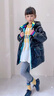 乖妮貓（GUAINIMAO）女童棉服中長(zhǎng)款冬裝2025年新款兒童上衣棉衣中大童小女孩加厚童裝 黑色 150 cm 曬單實(shí)拍圖