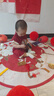 優(yōu)奇嬰兒衣服男寶寶夏季分體兩件套男童紅色喜慶滿月服新中式周歲禮服 曬單實(shí)拍圖