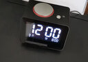 美時（homtime） 音樂鬧鐘時鐘藍牙音箱桌面臥室起床電子鬧鐘大音量 酒店床頭手機USB充電小音響 黑色 標配 曬單實拍圖