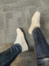 皓頓（HAUT TON）夏季新品男士小白鞋新款頭層牛皮休閑鞋潮流板鞋男士運動鞋子男 白色 39 適合運動鞋40碼 曬單實拍圖