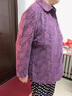 俞兆林（YUZHAOLIN）奶奶春秋裝長袖襯衫老年人外套70歲老太太衣服媽媽春夏裝寬松上衣 紫色(上衣) 2XL (推薦100-115斤) 曬單實(shí)拍圖