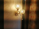 音豹壁灯现代简约创意复古Led主卧室床头走廊过道墙壁楼梯背景墙灯 8003-2一对装（水晶款） 20W 三色光（白光+暖光+中性光） 晒单实拍图